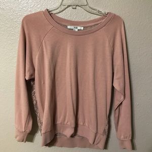 Oversized lace back sweater